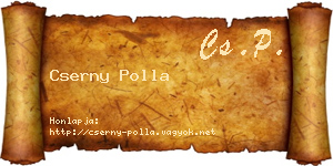 Cserny Polla névjegykártya
